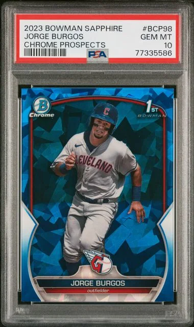 2023 Bowman Jorge Burgos Sapphire Edition Chrome Prospects #Bcp98 card image