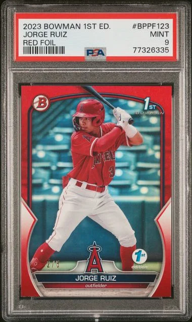 2023 Bowman Jorge Ruiz 1st Edition Red Foil #BPPF-123 card image