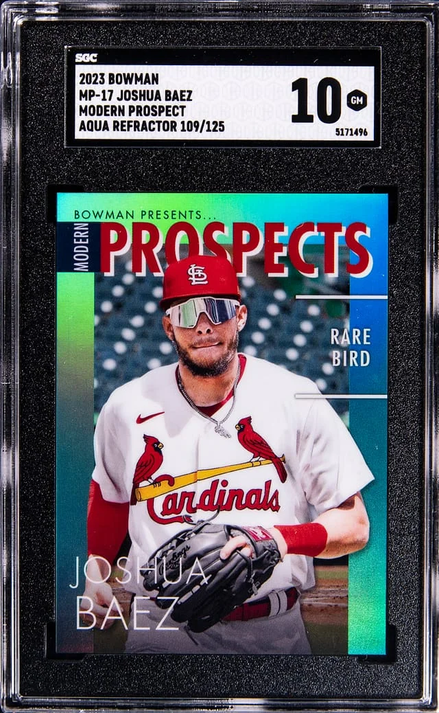 2023 Bowman Joshua Baez Modern Prospects Aqua Refractor #MP17 card image