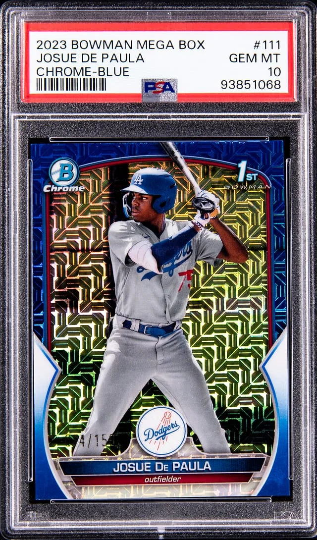 2023 Bowman Josue De Paula Sapphire Chrome Prospects #BCP-111 card image