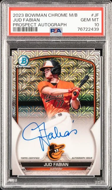 2023 Bowman Jud Fabian Mega Box Chrome Prospect Autographs #BMA-JF card image