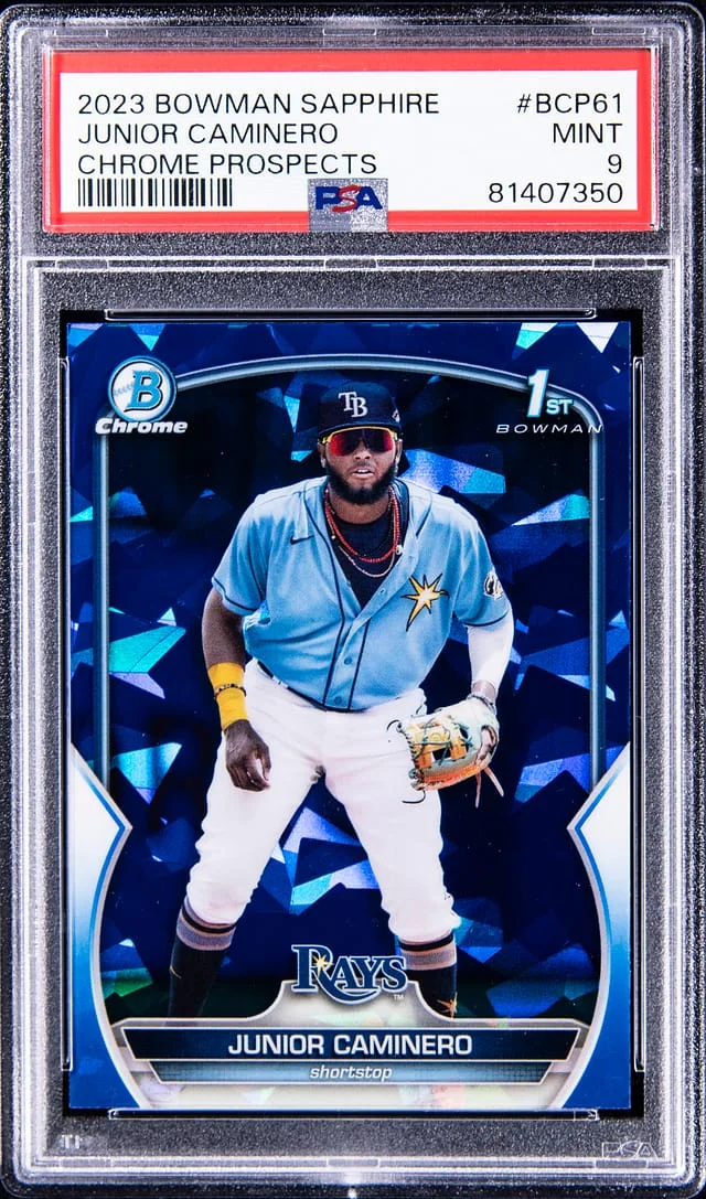 2023 Bowman Junior Caminero Sapphire Chrome Prospects #BCP-61 card image