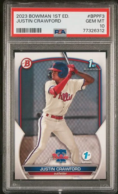 2023 Bowman Justin Crawford 1st Edition #BPP-F3 card image