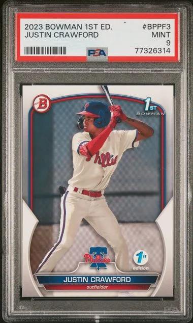 2023 Bowman Justin Crawford 1st Edition #BPPF-3 card image