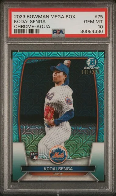 2023 Bowman Kodai Senga Mega Box Chrome Aqua #75 card image