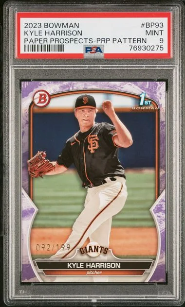 2023 Bowman Kyle Harrison Paper Prospects Purple Pattern #Bp93 card image