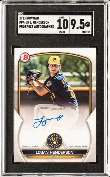 2023 Bowman Logan Henderson Prospect Autographed #PPA-LH card image