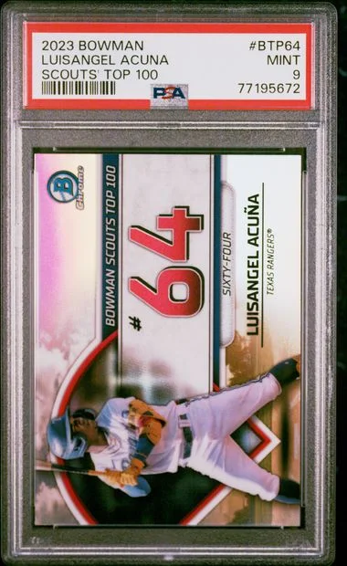 2023 Bowman Luisangel Acuna Scouts' Top 100 #BTP64 card image