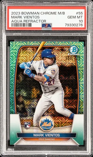 2023 Bowman Mark Vientos Mega Box Chrome Aqua #55 card image