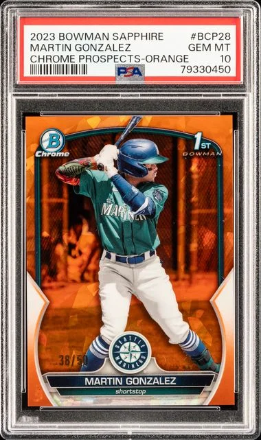 2023 Bowman Martin Gonzalez Sapphire Edition Chrome Prospects Orange #BCP-28 card image