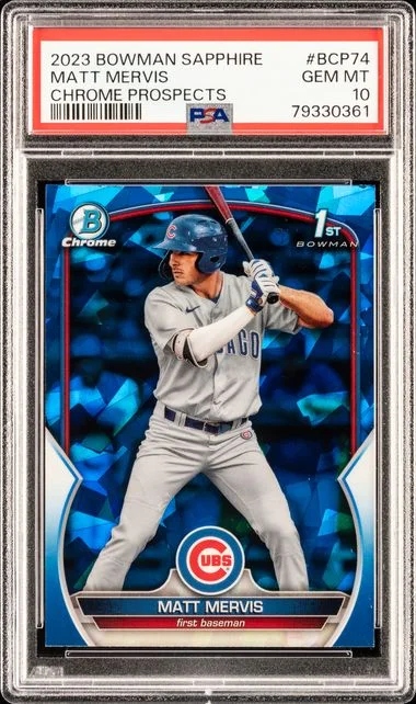 2023 Bowman Matt Mervis Sapphire Edition Chrome Prospects #BCP-74 card image
