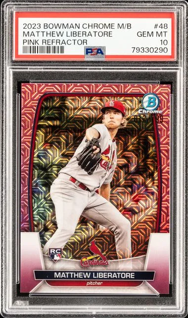 2023 Bowman Matthew Liberatore Mega Box Chrome Pink #48 card image