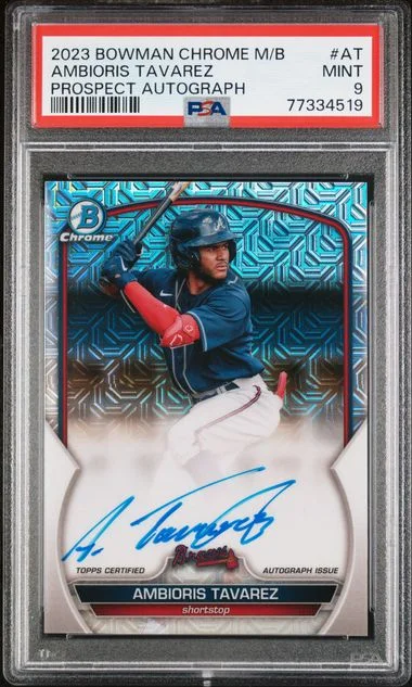 2023 Bowman Mega Box Chrome Prospect Autographs At Ambioris Tavarez #no-number card image