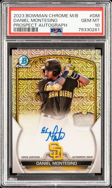 2023 Bowman Mega Box Chrome Prospect Autographs Dm Daniel Montesino #no-number card image