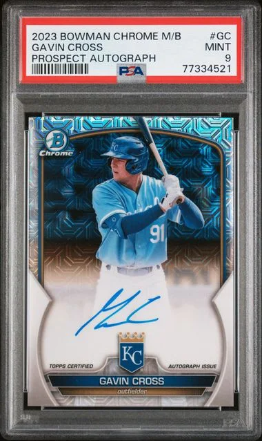 2023 Bowman Mega Box Chrome Prospect Autographs Gc Gavin Cross #no-number card image