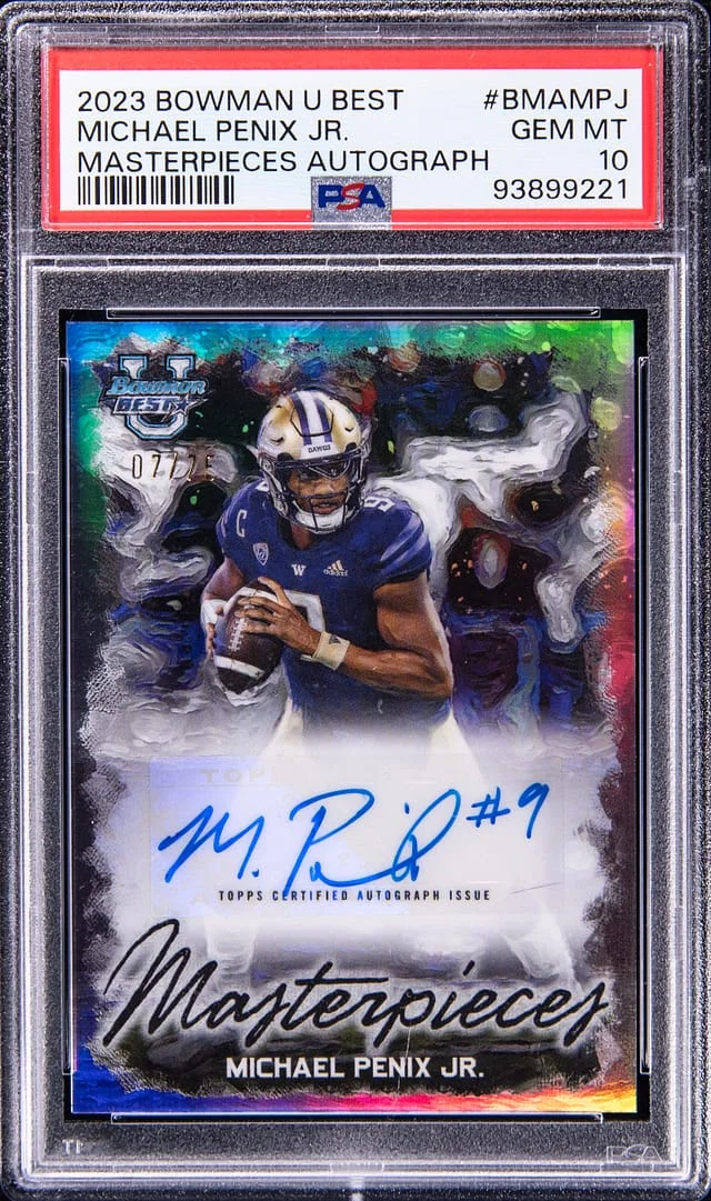 2023 Bowman Michael Penix Junior U Best Masterpieces Autograph #BMA-MPJ card image