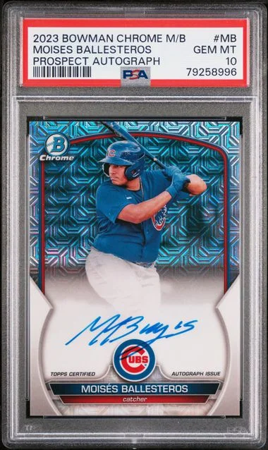 2023 Bowman Moises Ballesteros Mega Box Chrome Prospect Autographs #MB card image