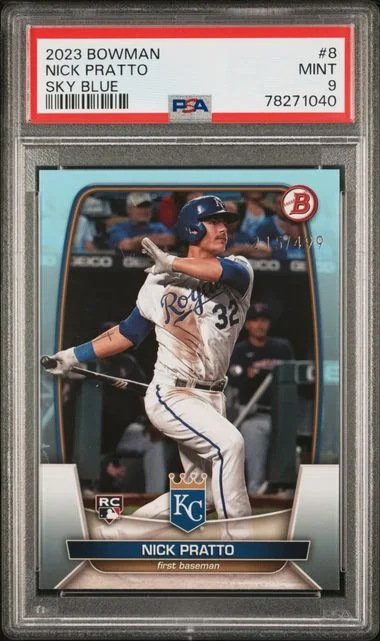 2023 Bowman Nick Pratto #8 card image