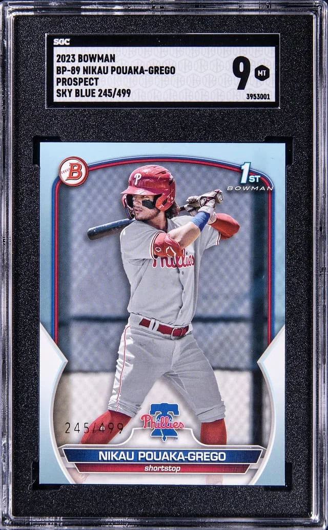 2023 Bowman Nikau Pouaka-Grego Prospects Sky Blue #BP89 card image