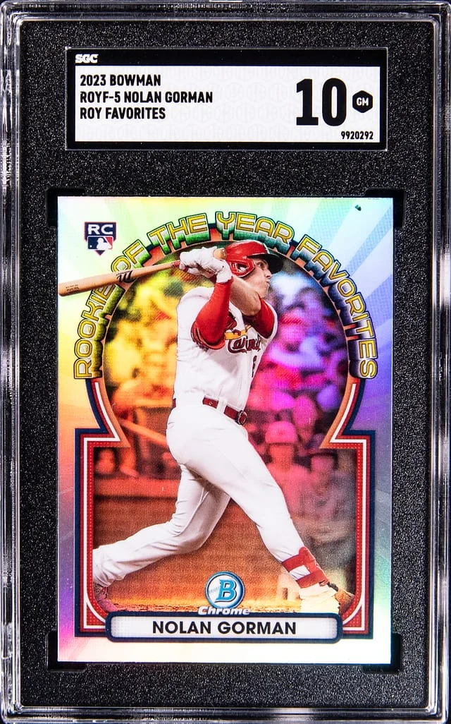 2023 Bowman Nolan Gorman ROY Favorites #ROYF5 card image