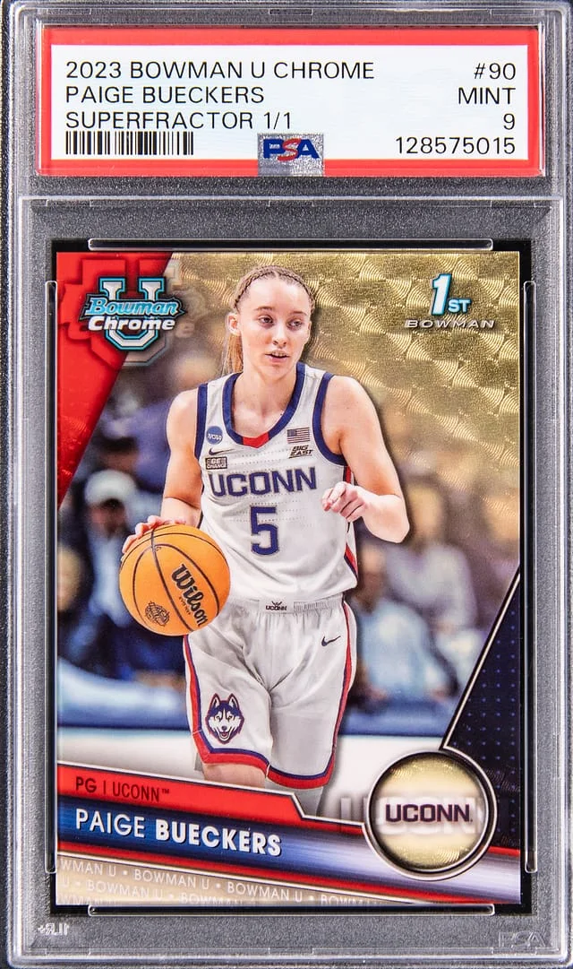 2023 Bowman Paige Bueckers U Chrome SuperFractor #90 card image