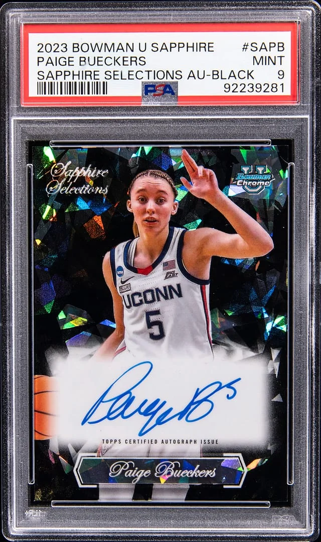 2023 Bowman Paige Bueckers U Sapphire Sapphire Selections Autograph Black #SA-PB card image