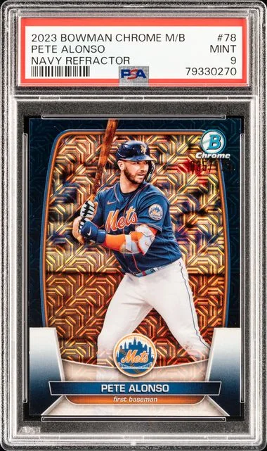 2023 Bowman Pete Alonso Mega Box Chrome Navy #78 card image