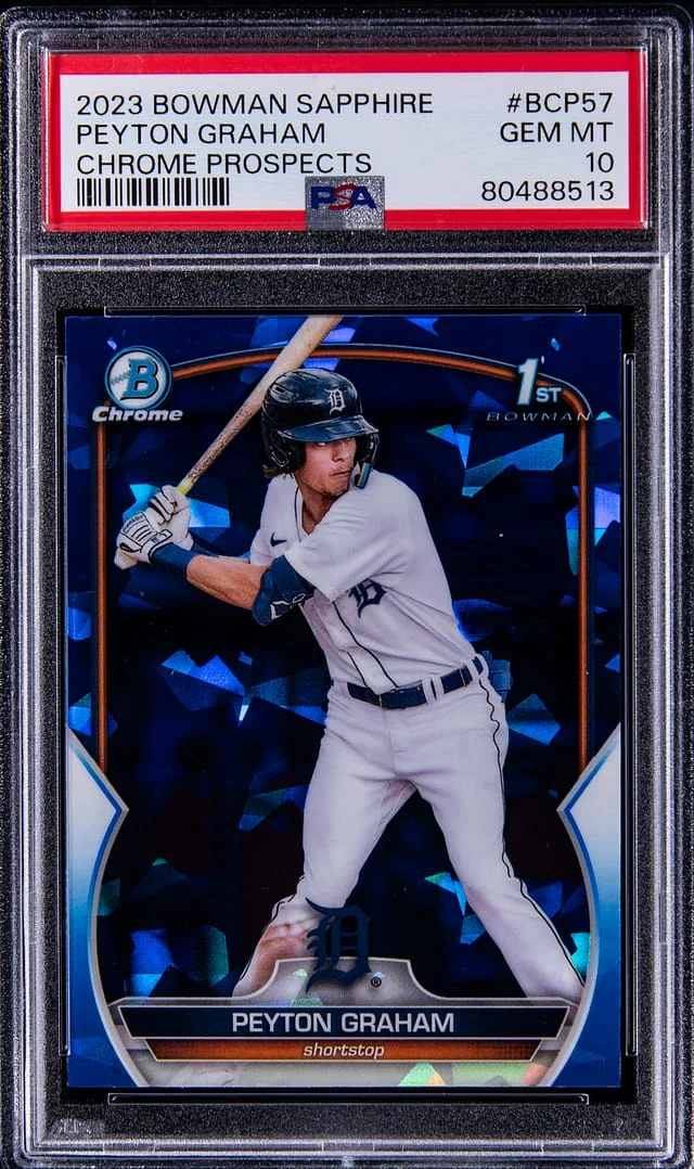 2023 Bowman Peyton Graham Sapphire Chrome Prospects #BCP57 card image