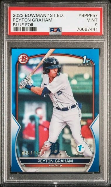 2023 Bowman Peyton Graham 1st Edition Blue Foil #BPPF-57 card image