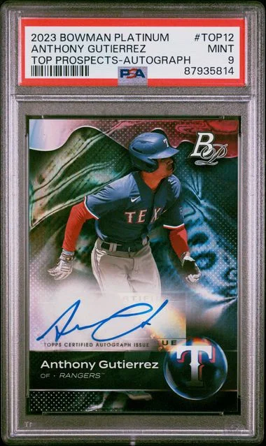 2023 Bowman Platinum Anthony Gutierrez Top Prospects Autograph #TOP12 card image