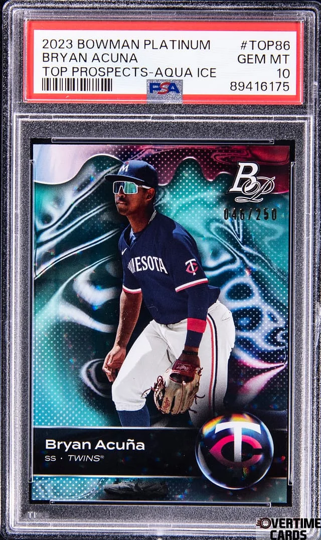 2023 Bowman Platinum Bryan Acuna Top Prospects-Aqua Ice #TOP86 card image