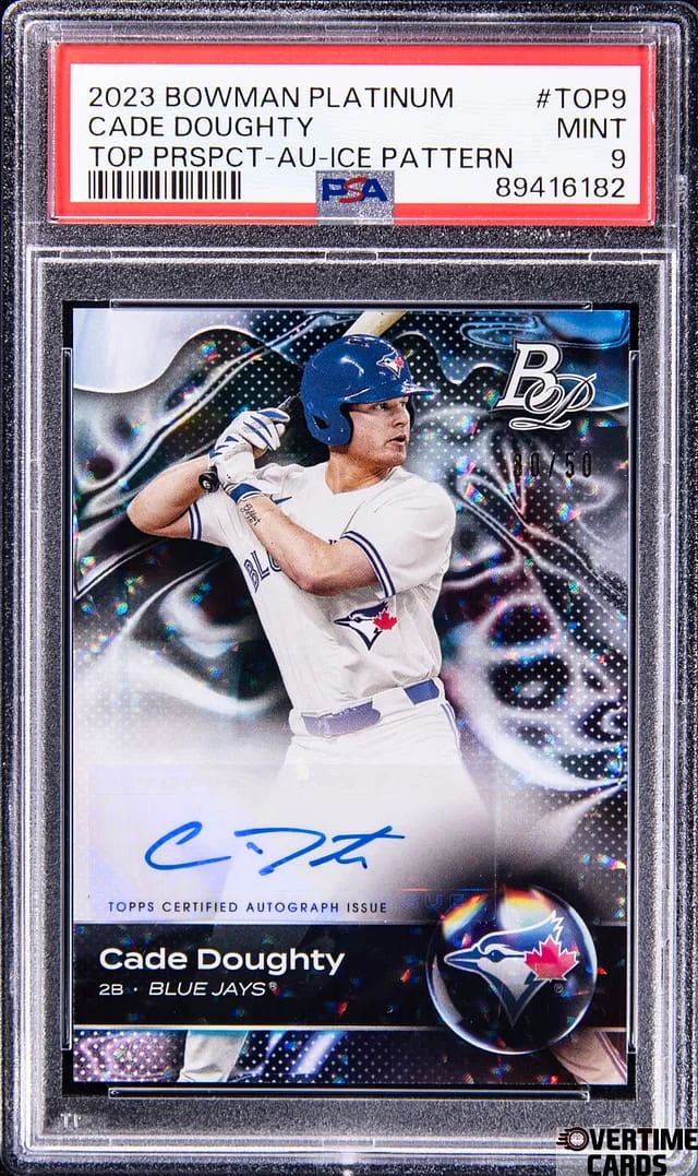 2023 Bowman Platinum Cade Doughty Top Prospect-Autograph-Ice Pattern #TOP9 card image