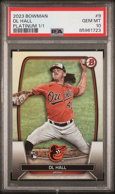 2023 Bowman Platinum DL Hall #9 card image