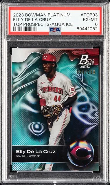2023 Bowman Platinum Elly De La Cruz Top Prospects Aqua Ice #TOP93 card image