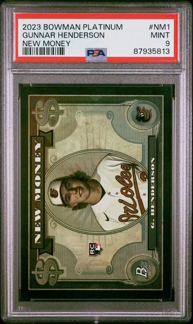 2023 Bowman Platinum Gunnar Henderson New Money #NM1 card image