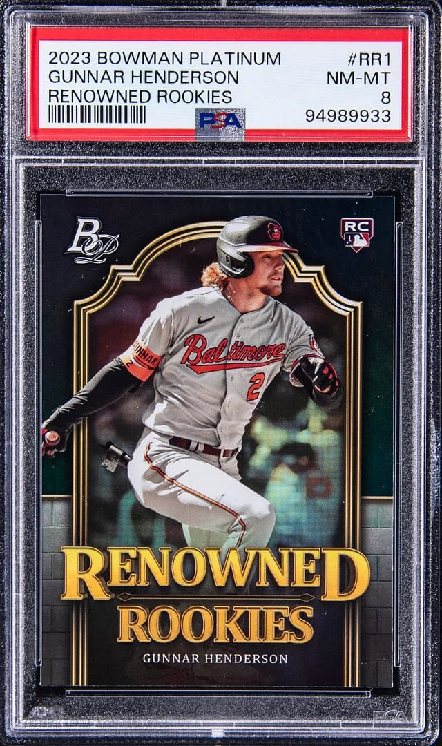 2023 Bowman Platinum Gunnar Henderson Renowned Rookies #RR-1 card image