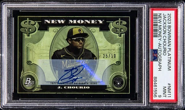 2023 Bowman Platinum Jackson Chourio New Money Autograph #NM-11 card image
