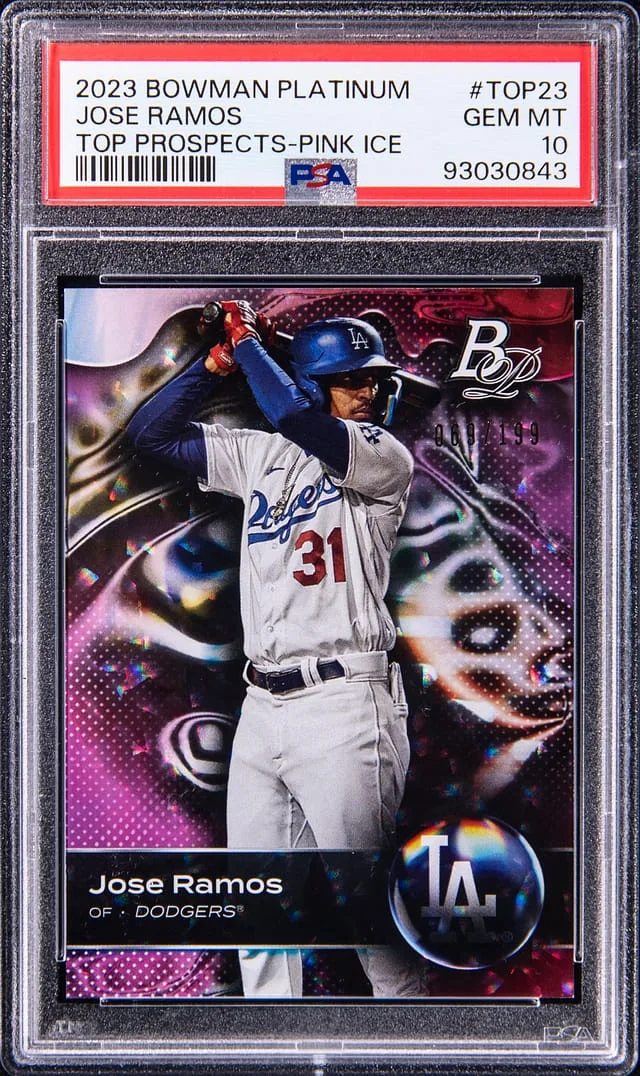 2023 Bowman Platinum Jose Ramos (69/199) Top Prospects-Pink Ice #TOP23 card image