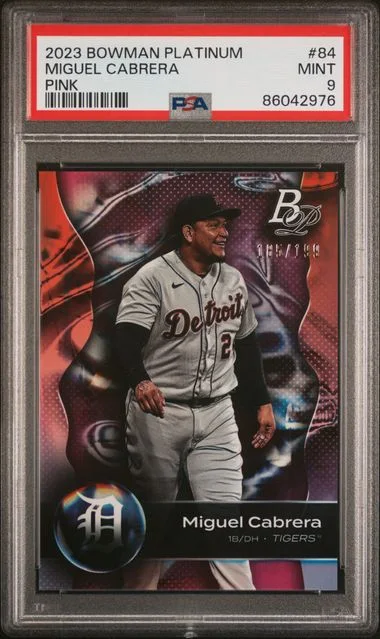 2023 Bowman Platinum Miguel Cabrera Pink #84 card image