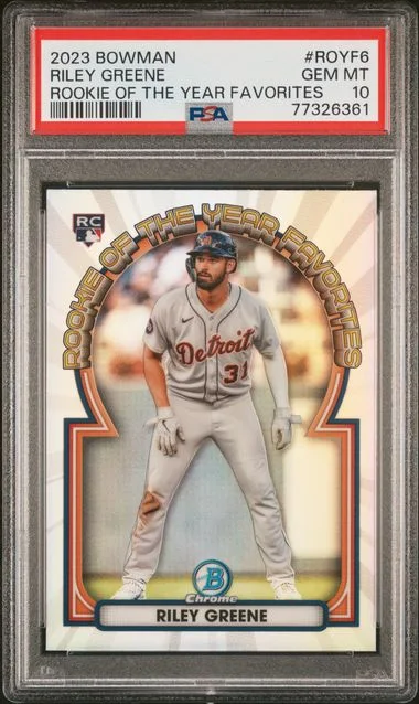 2023 Bowman Riley Greene Of The Year Favorites #ROY-F6 card image