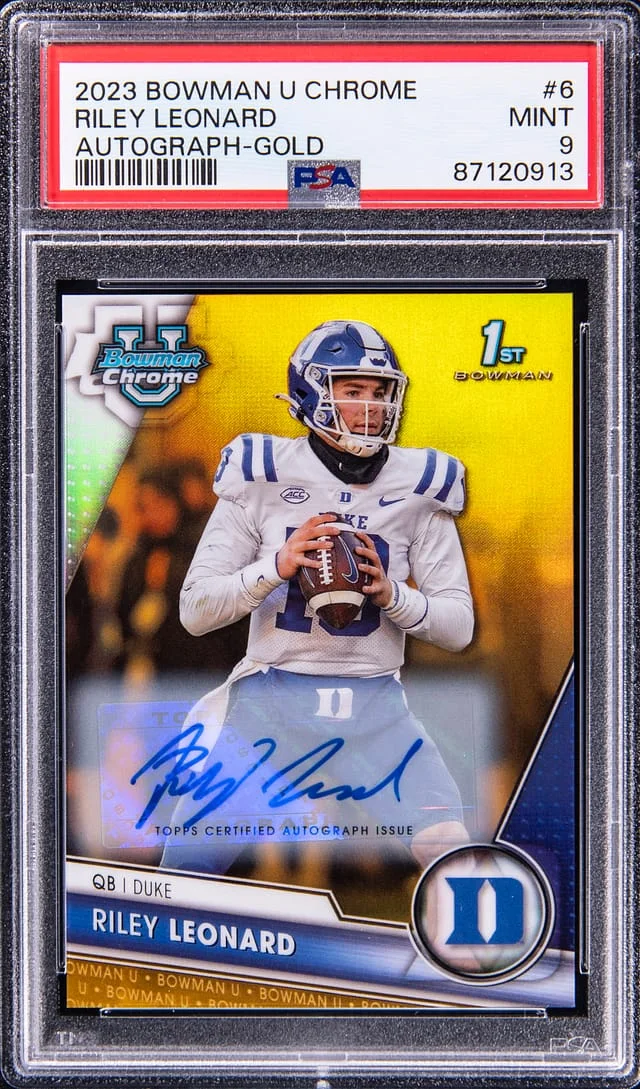 2023 Bowman Riley Leonard U Chrome Autograph-Gold #6 card image