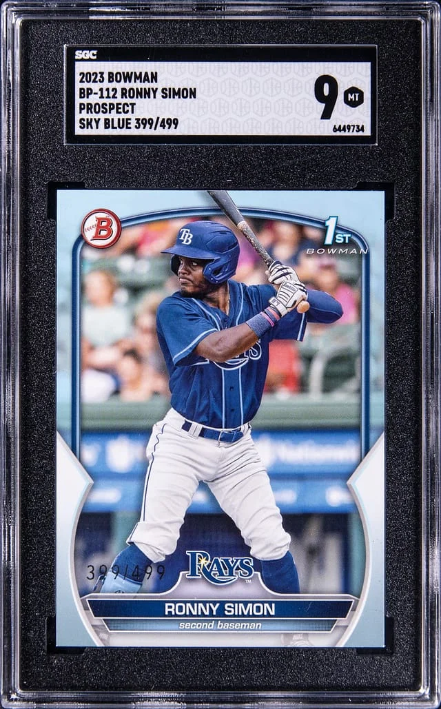 2023 Bowman Ronny Simon Prospects Sky Blue #BP89 card image