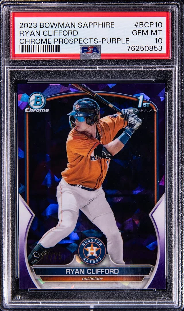 2023 Bowman Ryan Clifford Sapphire Chrome Prospects Purple #BCP-10 card image