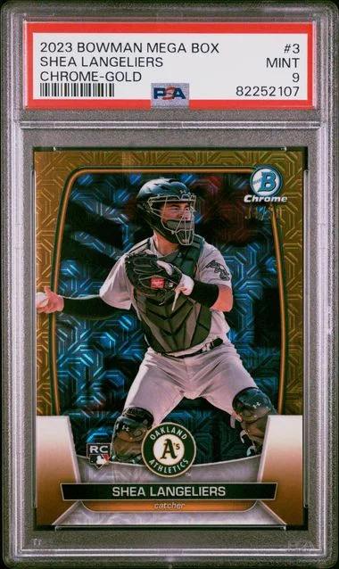 2023 Bowman Shea Langeliers Mega Box Chrome Gold #3 card image