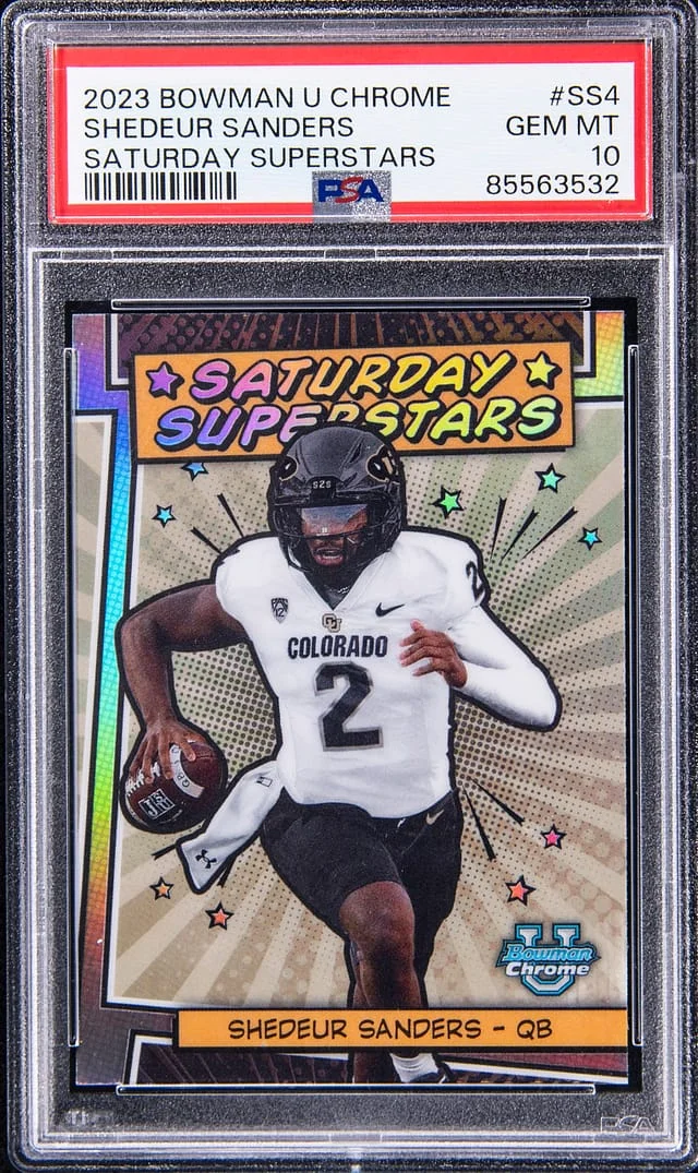 2023 Bowman Shedeur Sanders U Chrome Saturday Superstars #SS4 card image