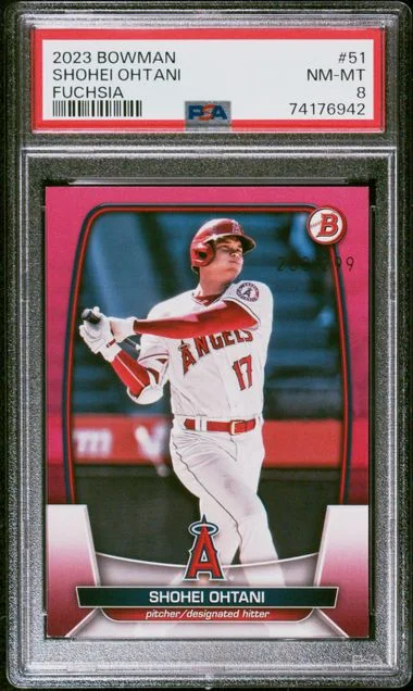 2023 Bowman Shohei Ohtani Purple Pattern #51 card image