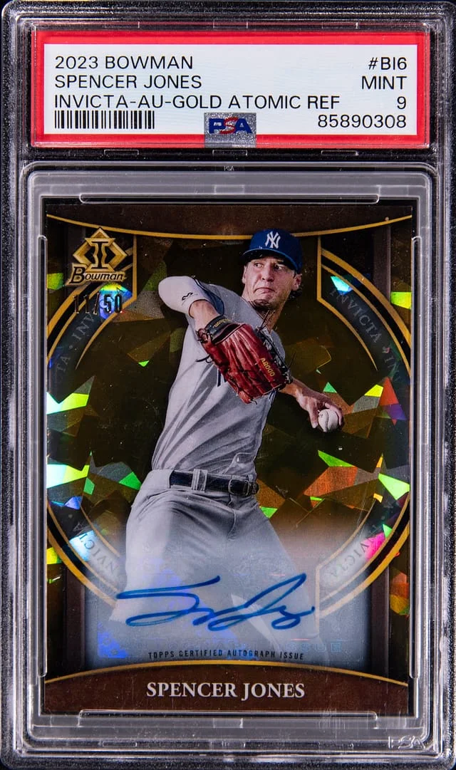 2023 Bowman Spencer Jones Invicta Autograph Gold Atomic Refractor #BI-6 card image