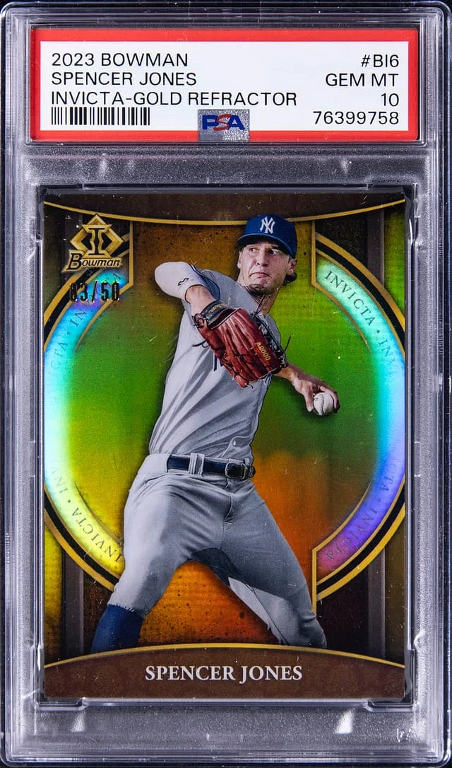 2023 Bowman Spencer Jones Invicta Gold Refractor #BI6 card image