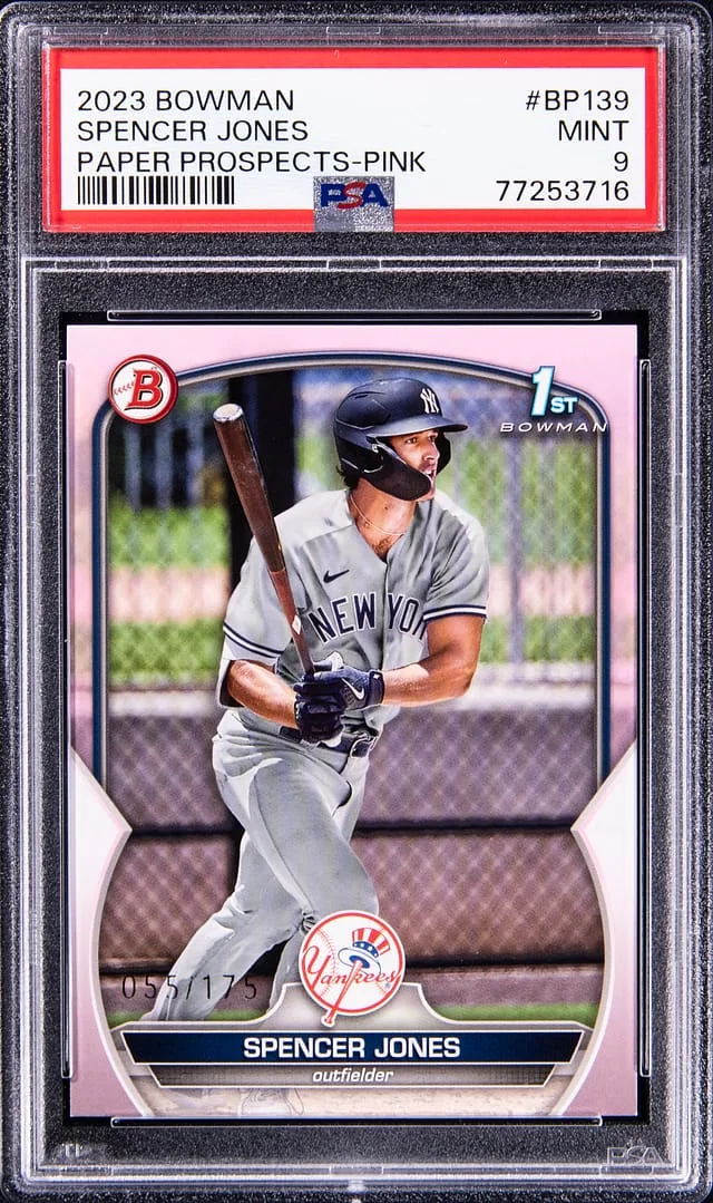 2023 Bowman Spencer Jones Paper Prospects #BP139 card image