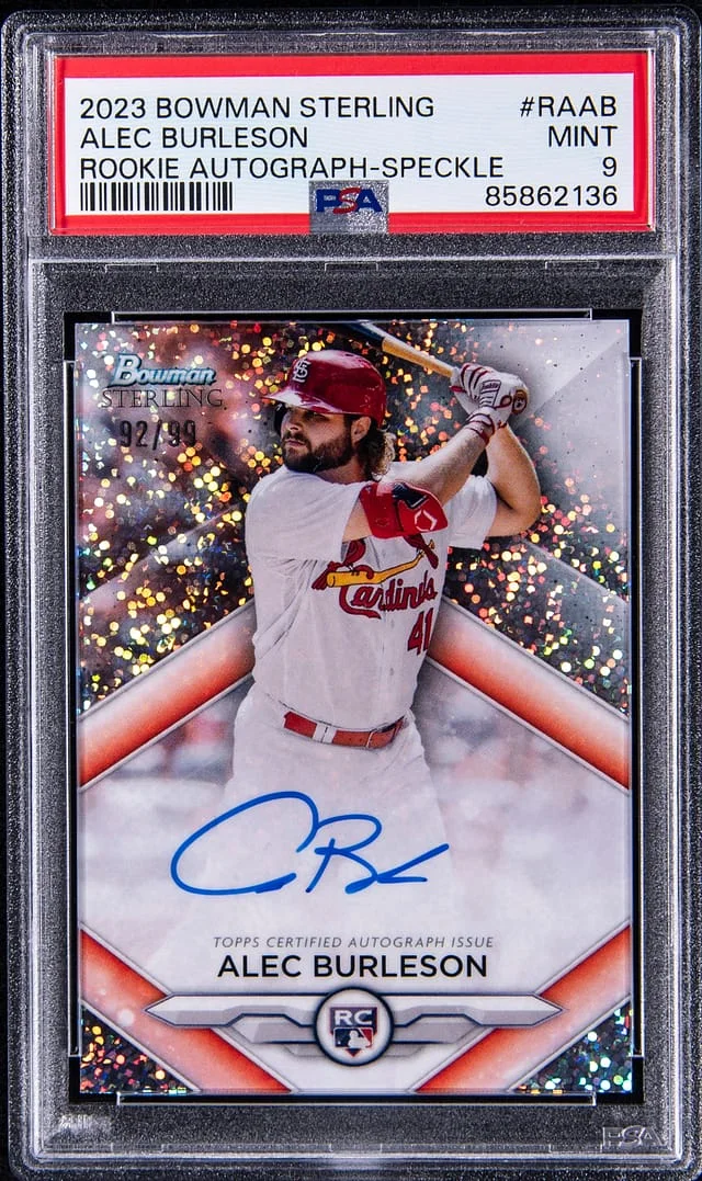 2023 Bowman Sterling Alec Burleson Autographs Speckle #RAAB card image